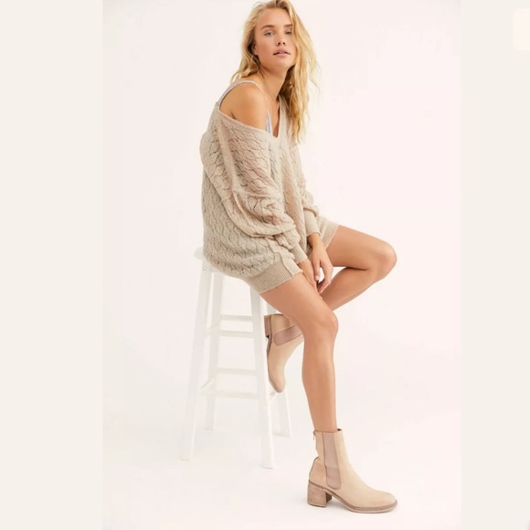 Free People 'Say Oversize Open-Knit Tunic Sweater - Picture 2 of 9